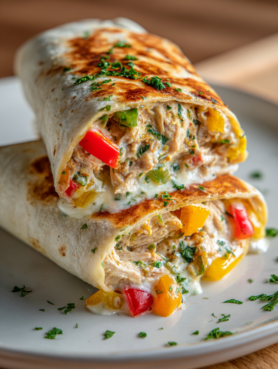 A plate of food with a burrito and a salad.