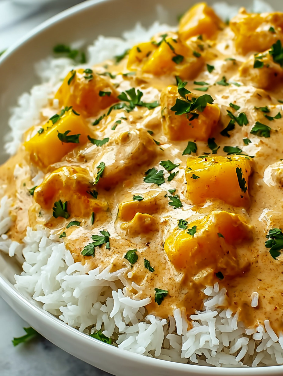 A bowl of rice with chicken and peppers.