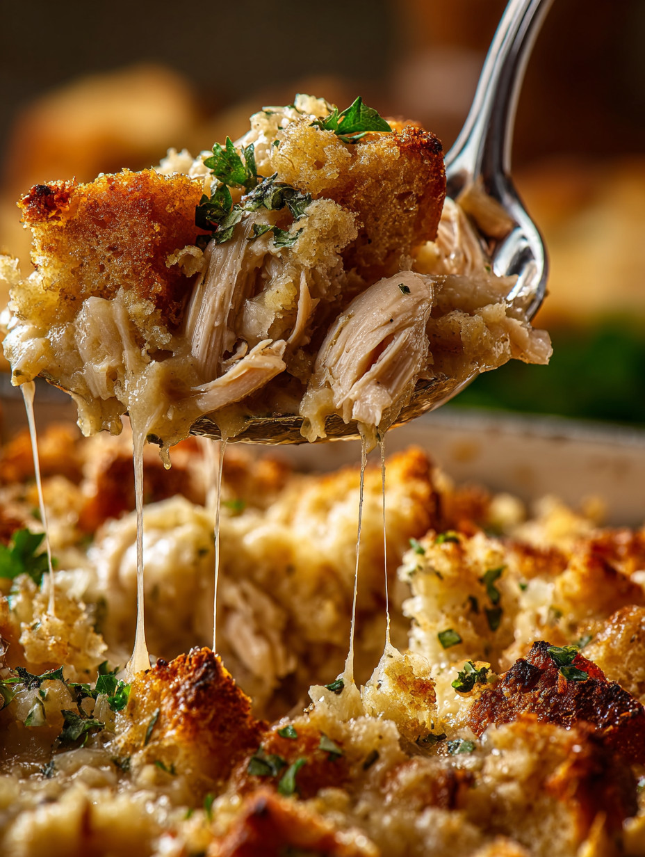 A fork is holding a piece of food.