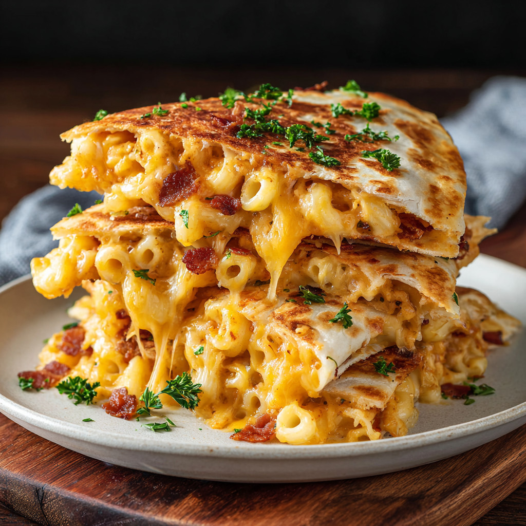 A plate of macaroni and cheese.