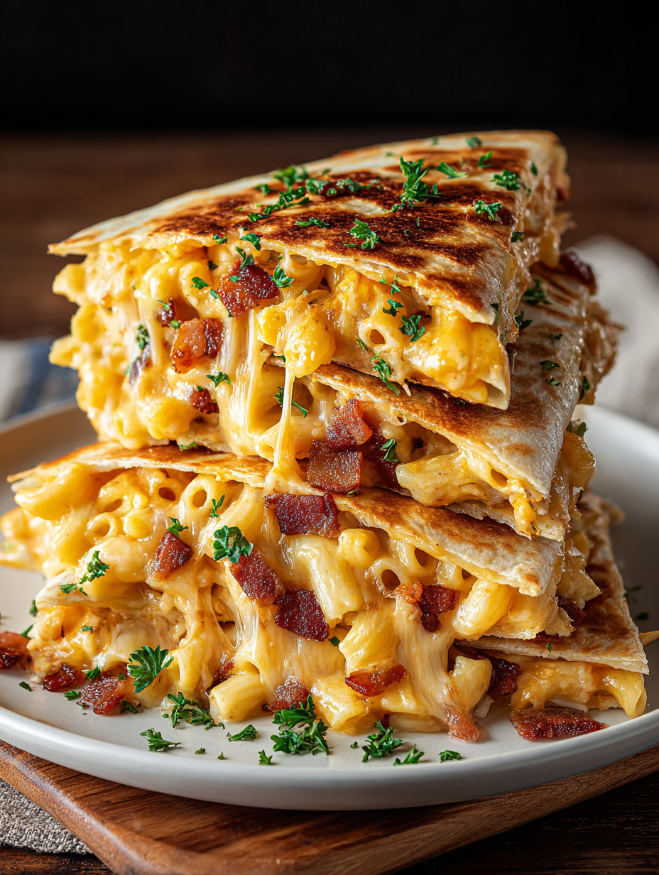 A stack of bacon and cheese sandwiches.