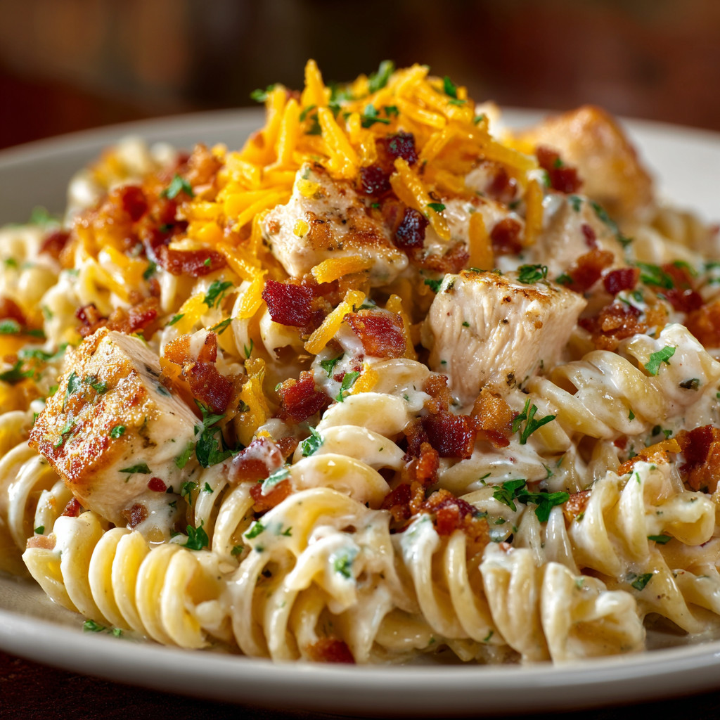 A plate of food with bacon and cheese.