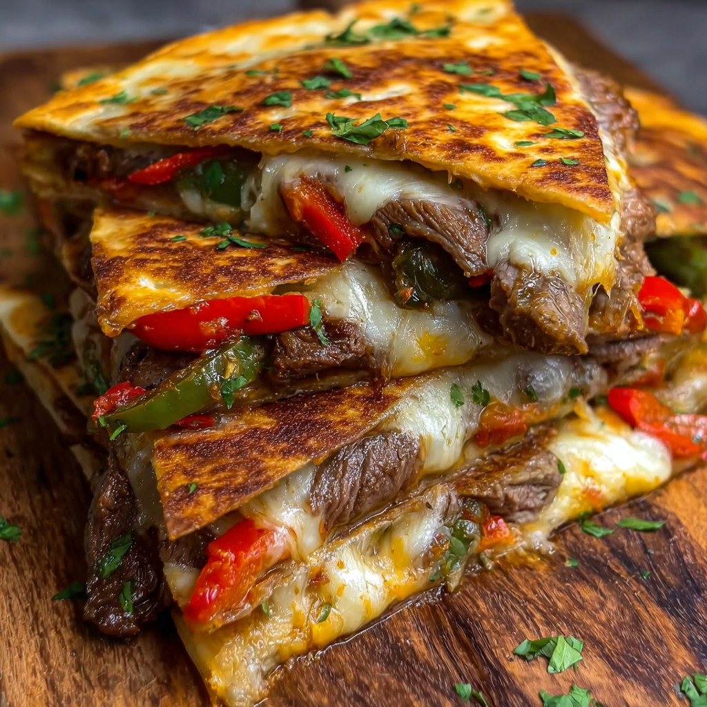 A stack of beef and pepperoni sandwiches.