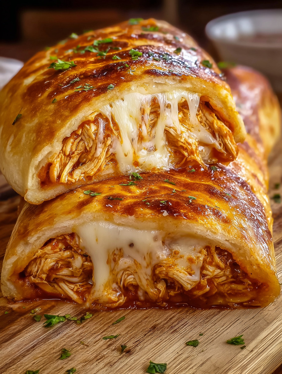 A piece of food on a table.