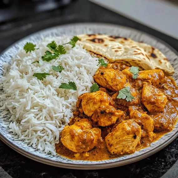 A plate of rice and chicken.