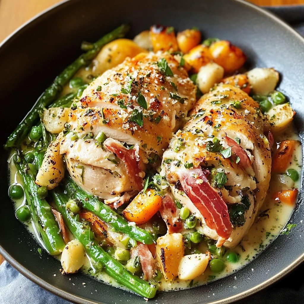 A plate of food with chicken, potatoes, and green beans.