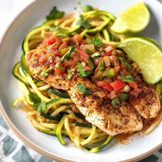 A plate of food with chicken, zucchini, tomatoes, and peppers.