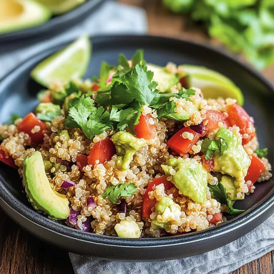 A bowl of food with tomatoes, limes, and avocado.