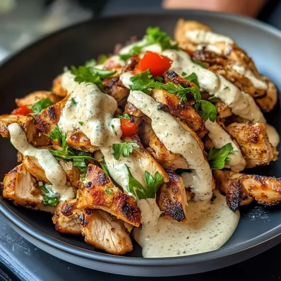 A plate of food with sauce on it.