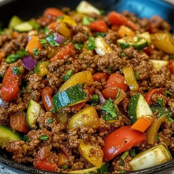 A bowl of meat and vegetables.