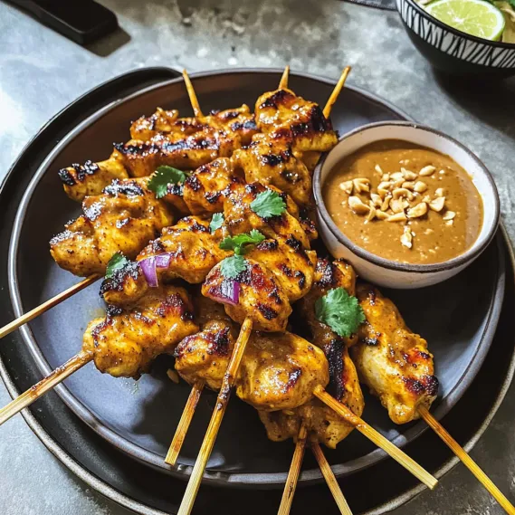 A plate of food with a bowl of sauce.