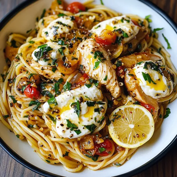 A bowl of pasta with tomatoes and cheese.