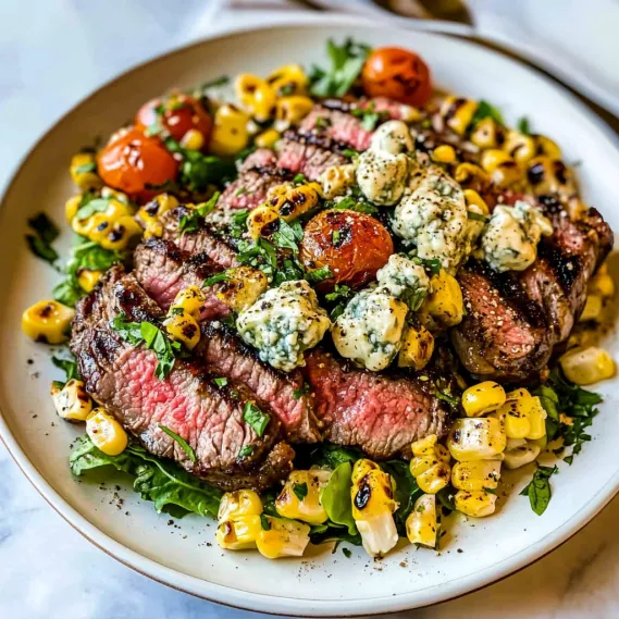 A plate of food with meat and vegetables.