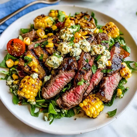 A plate of food with meat and vegetables.