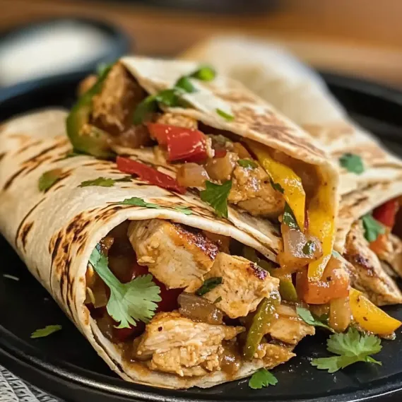 A plate of food with a burrito and a bowl of salsa.