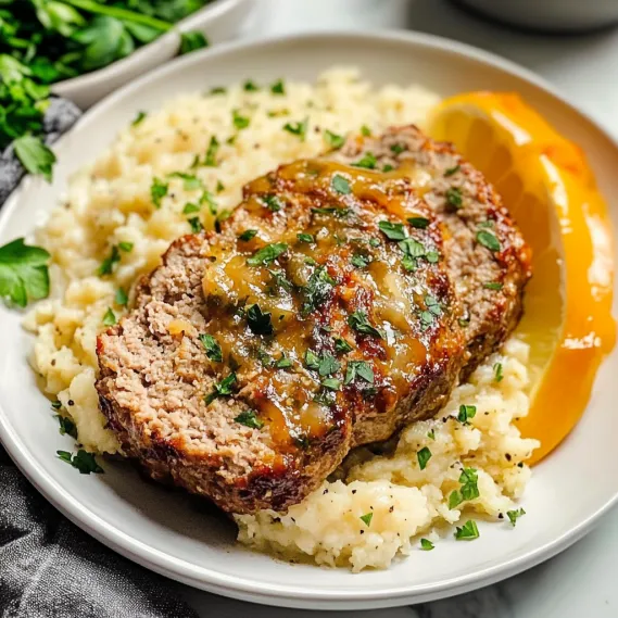 A plate of food with meat and potatoes.