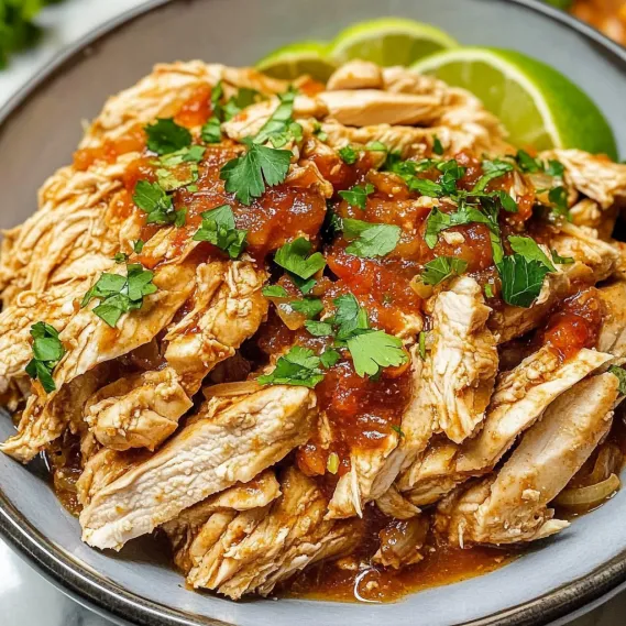 A bowl of chicken with sauce.