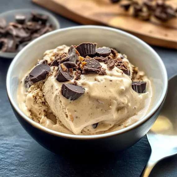 A bowl of ice cream with chocolate chips.