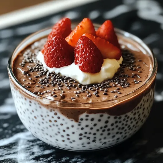 A bowl of chocolate and strawberries.