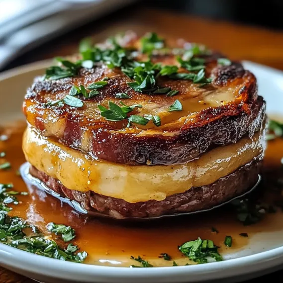 A plate of food with a sauce on it.