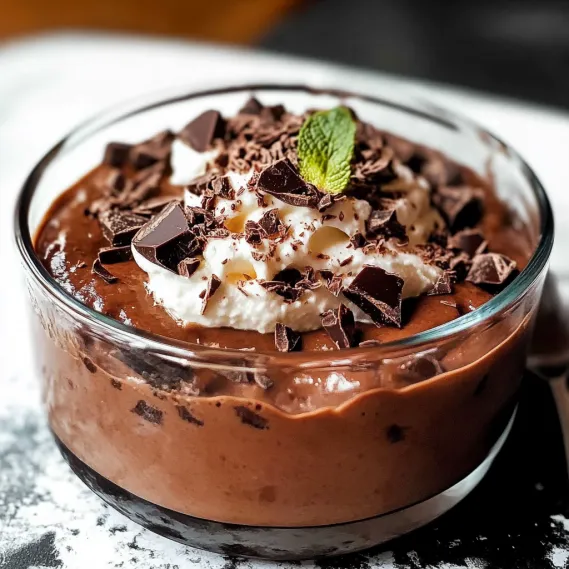 A bowl of chocolate ice cream with whipped cream and chocolate chips.