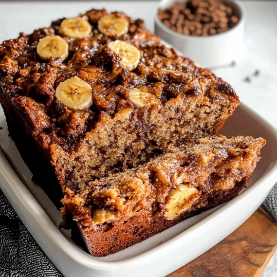 A slice of banana bread with nuts on top.
