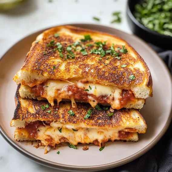 A plate of grilled cheese sandwiches.