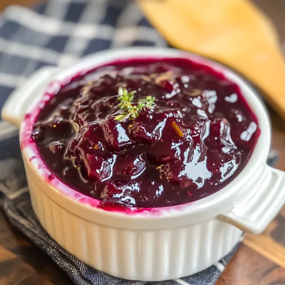 A bowl of berries with a spoon in it.