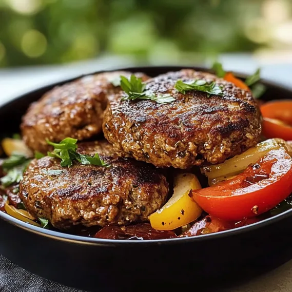 A plate of meat and vegetables.