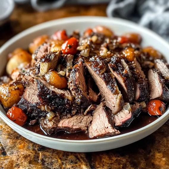 A plate of meat and vegetables.