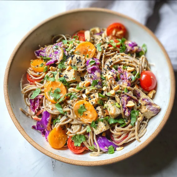 A bowl of noodles with vegetables and meat.