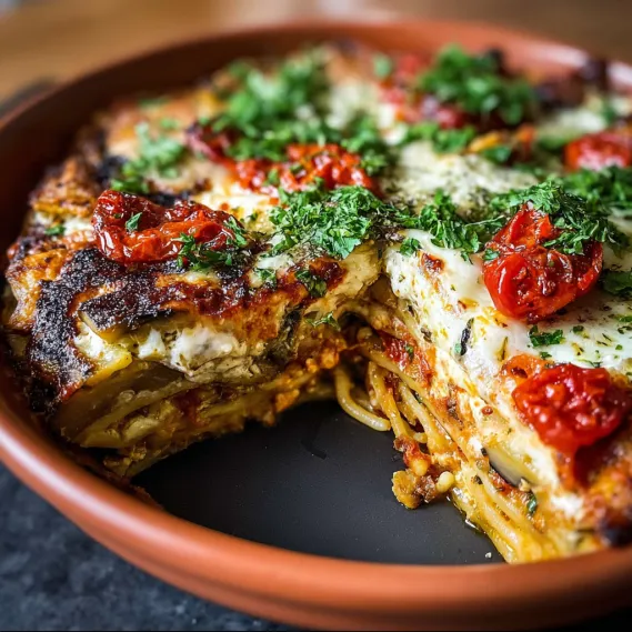 A plate of food with tomatoes and cheese.