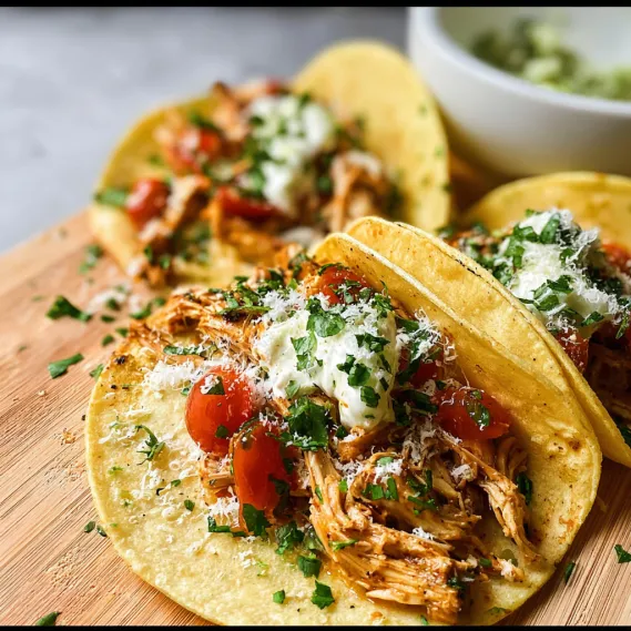 A plate of food with a bowl of sour cream.