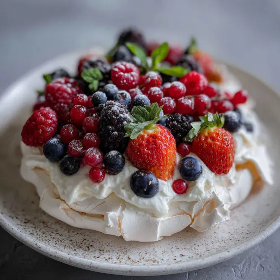 A plate of fruit with strawberries, blueberries, raspberries and blackberries.