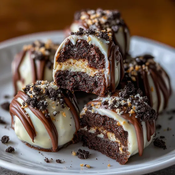 Chocolate cake with white frosting and nuts.