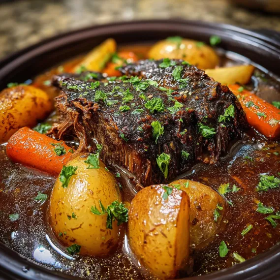A bowl of meat and vegetables.