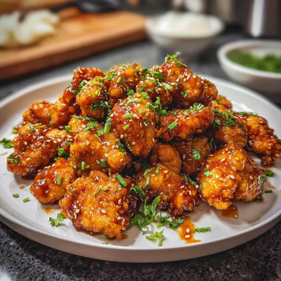 A plate of chicken wings with sauce.