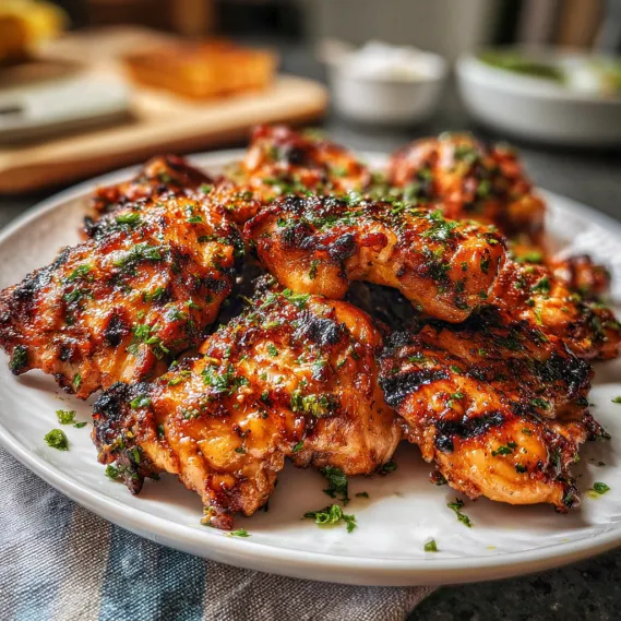 A plate of chicken wings with a side of bread.