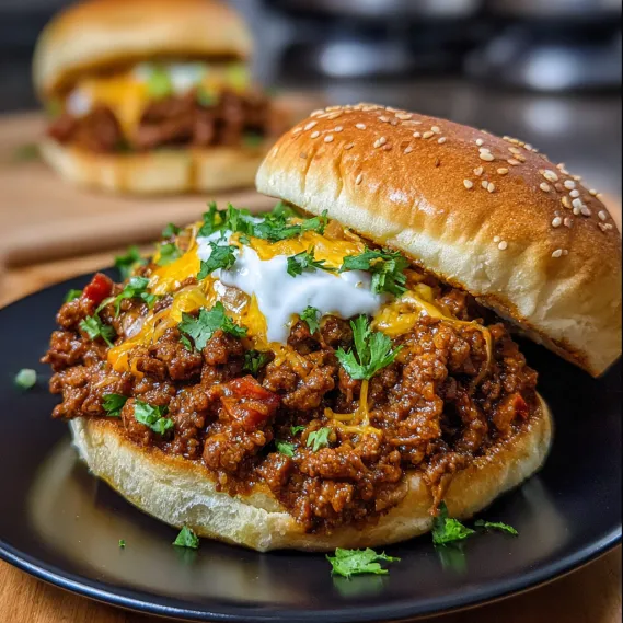 A chili cheese burger with lettuce and tomato on a bun.
