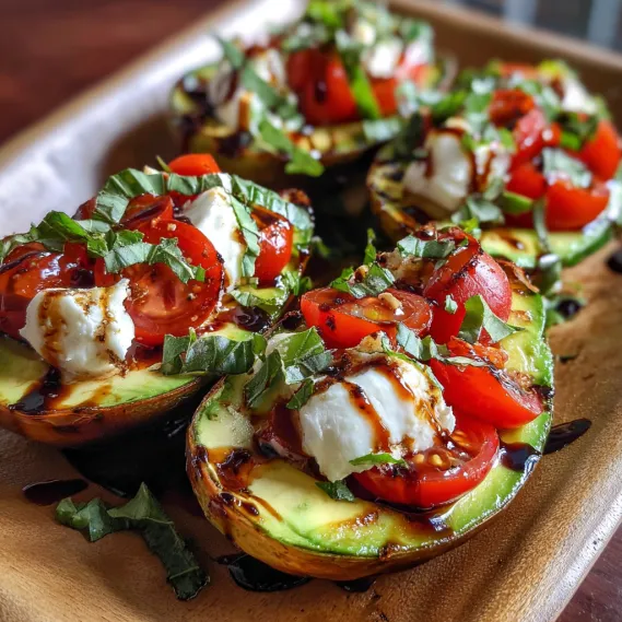 A plate of food with tomatoes, cheese, and avocado.
