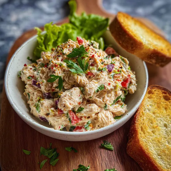 A bowl of salad with a slice of bread.