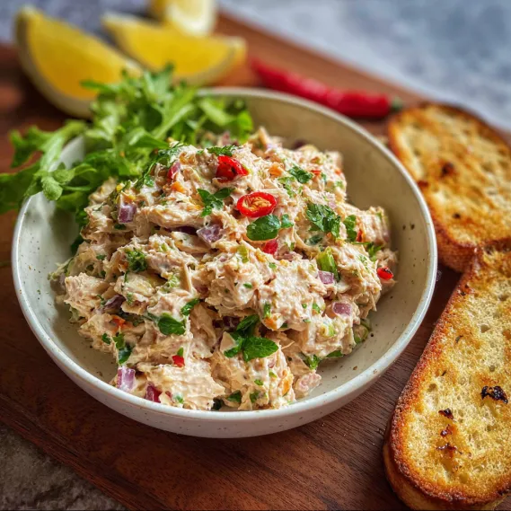 A bowl of food with a slice of lemon on top.