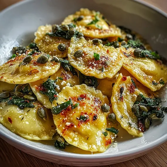 A bowl of pasta with pine nuts and cheese.
