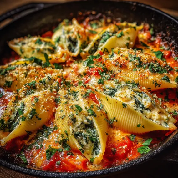 A pan of food with a spoon in it.