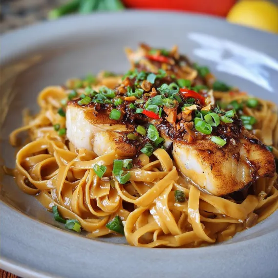 A plate of food with noodles and meat.