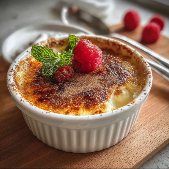 A bowl of food with a raspberry on top.
