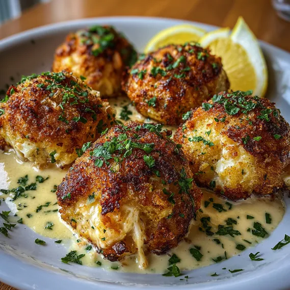 A plate of food with lemon wedges on top.
