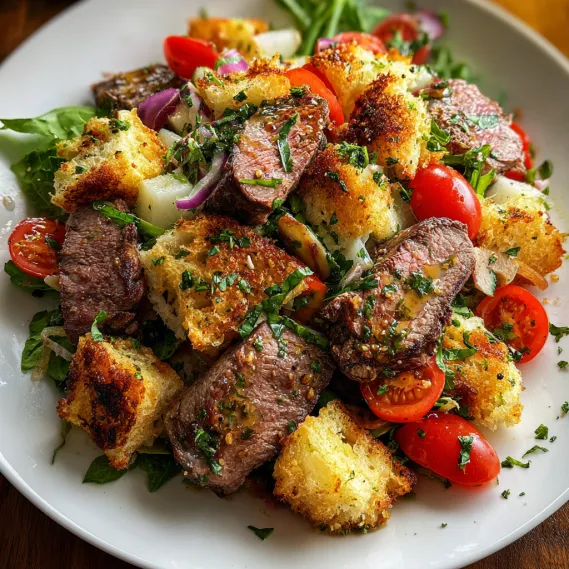 A plate of food with meat, tomatoes, and bread.