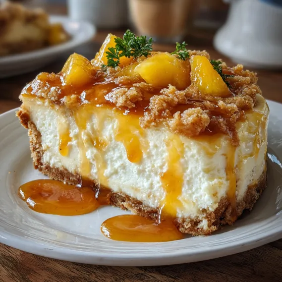 A slice of cheesecake with fruit on top.