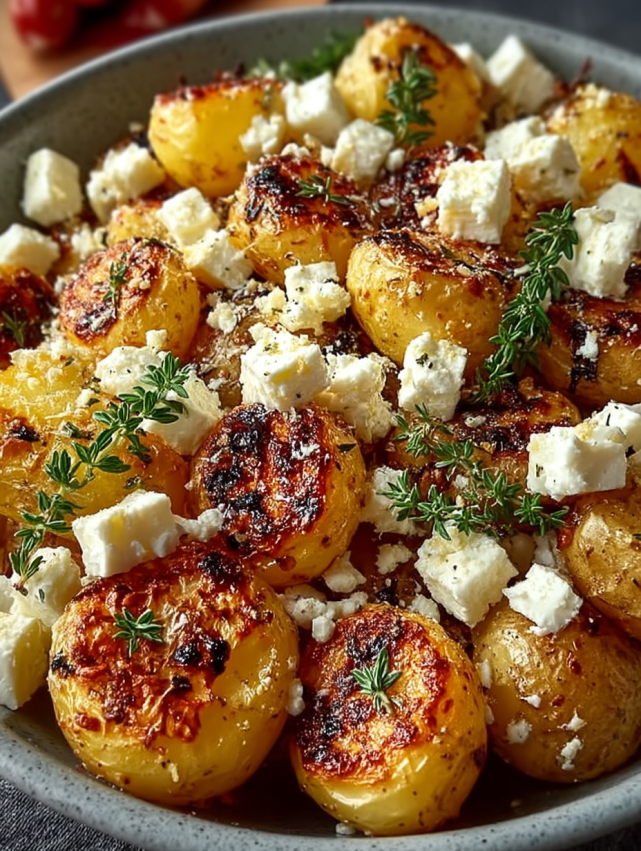 A dish of food with cheese and potatoes.